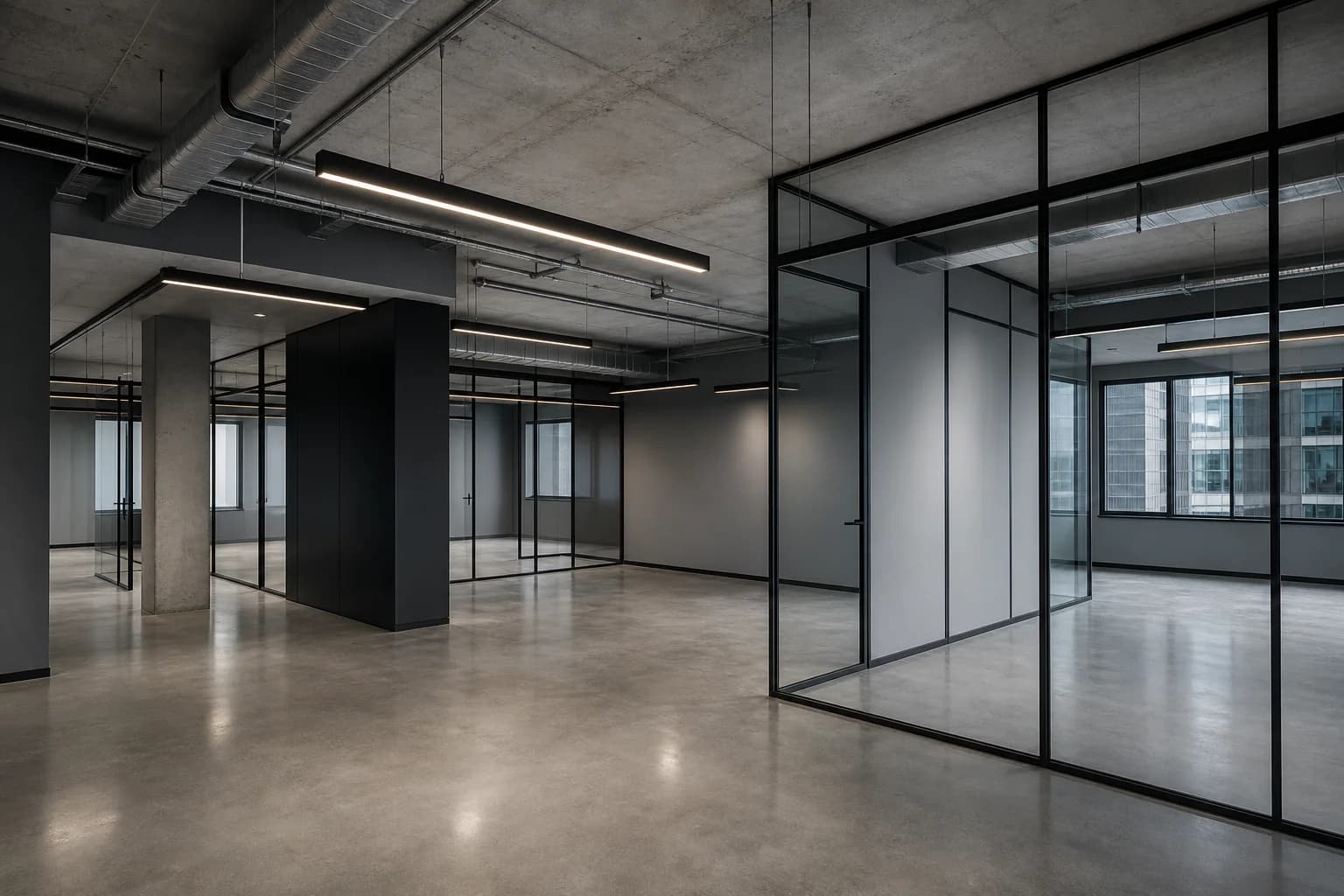 A completed commercial office fit-out